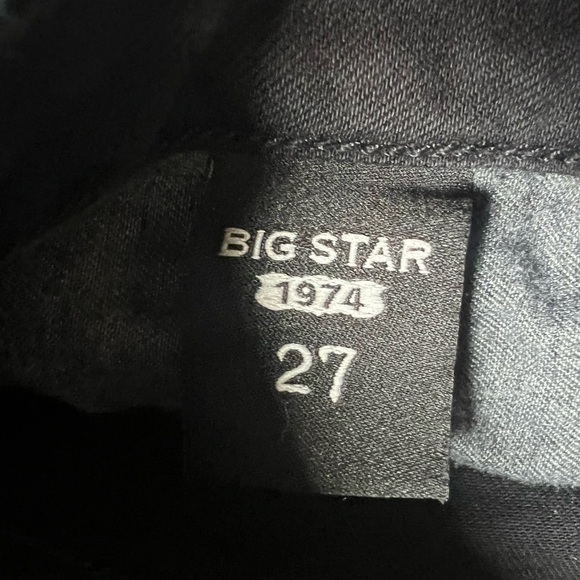 Big star Alex mid rise skinny cigarette jeans in black size 4/27 - Picture 6 of 13